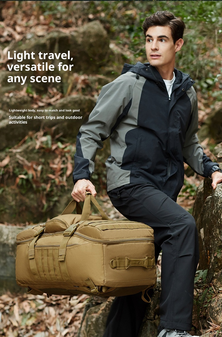 ActiveGo Outdoor 60L Dual-use Travel Handbag Multifunctional Large Capacity Luggage Bag Hiking Backpack_voghion.com