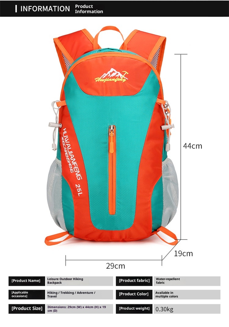 ActiveGo 2025 New Cross-Border Water-Resistant Hiking Multi-Functional Sports Travel Backpack Large Capacity Outdoor Double_voghion.com