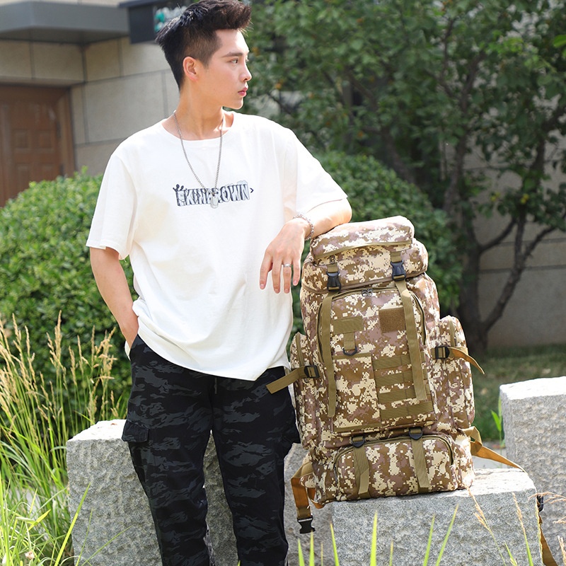 ActiveGo Neuer Cross-Border Outdoor Rucksack mit großem Fassungsvermögen, taktischem Tarnmuster, wasserdicht, ideal für Reisen, Wandern und Camping für Herren_voghion.com
