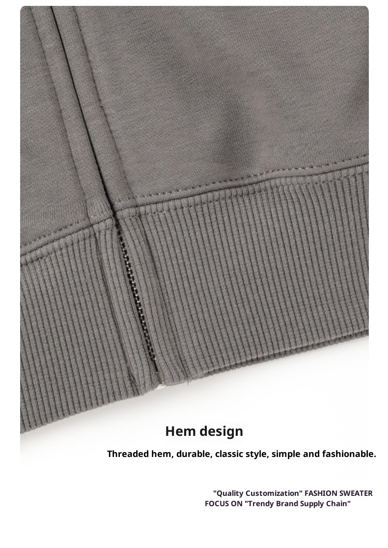 ragazzo Ragazzo National Trend Cardigan pesante con ricamo Unisex Cappotto in spugna con spalle cadenti Felpa con cappuccio e cerniera Stampa personalizzata_voghion.com