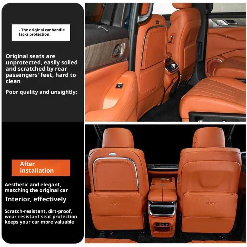 23-25 Wei Brand Smart Driving Blue Mountain Seat Anti-Kick Pad Arancione Upgrade Modifica Interni Auto Speciale_voghion.com