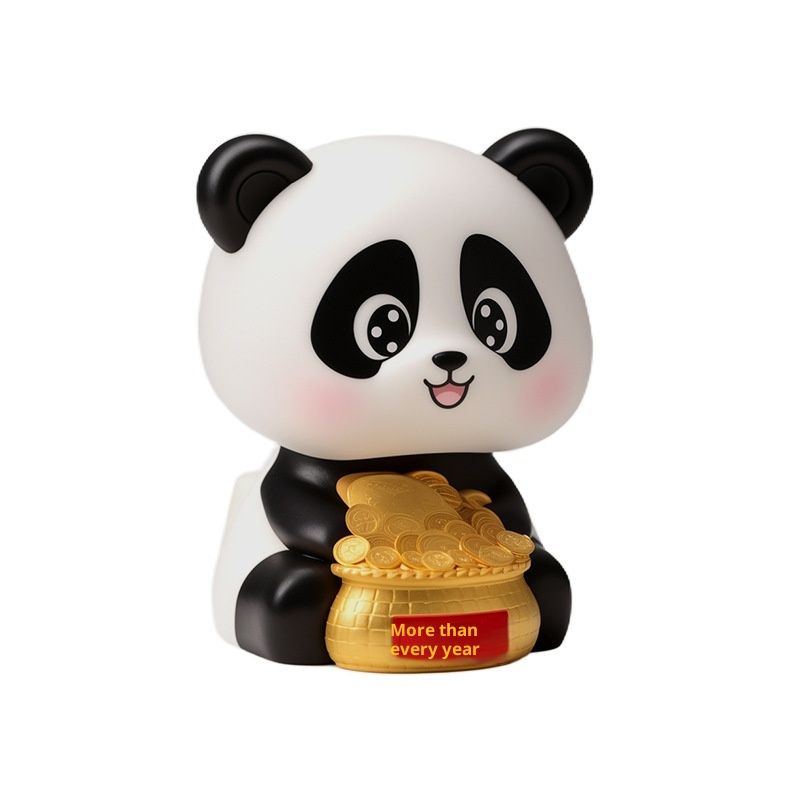 Panda portafortuna solare di tendenza transfrontaliera, decorazione per interni auto, regalo creativo alla moda per la casa_voghion.com