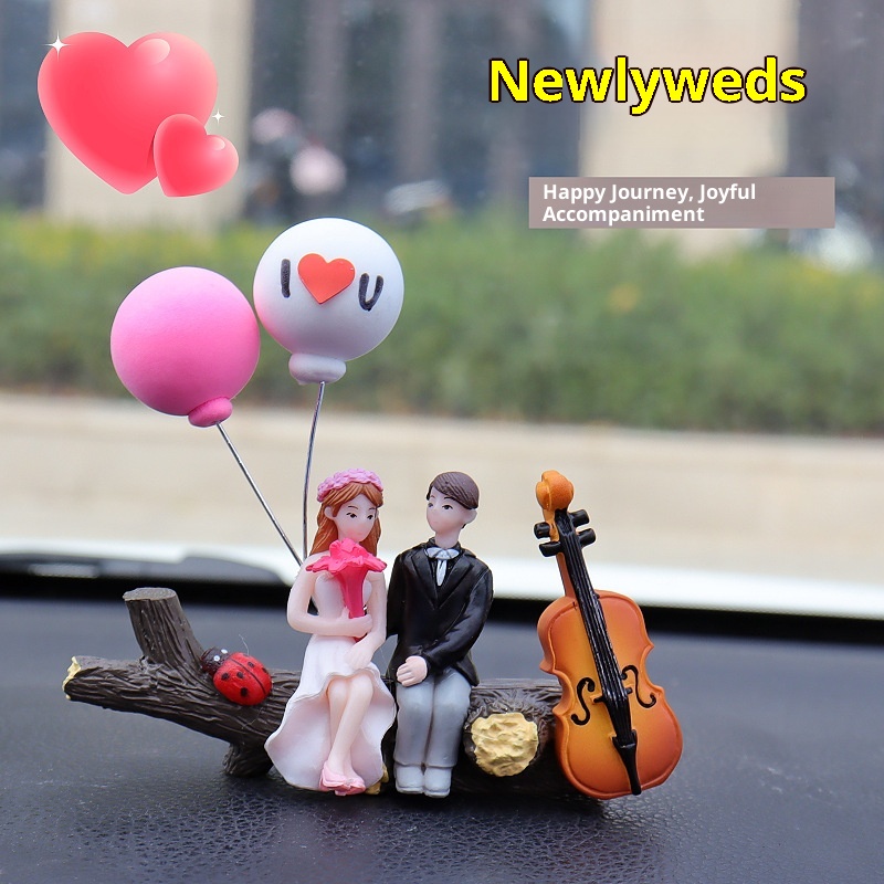 2025 Neue Armaturenbrett-Dekorationen mit niedlichem Baumzweig-Paar, kleine Auto-Ornamente, Geständnisballons_voghion.com