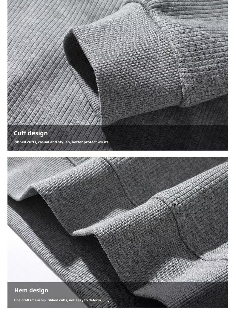 boy Boy Boy Half-Zip Stand Collar Sweatshirt Men, Spring, Autumn, Winter, American Retro Style, Fleece-Lined, Thickened, Solid_voghion.com