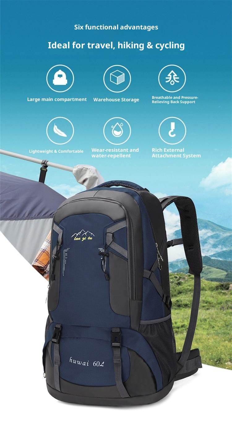 ActiveGo New 60L Large Capacity Men Outdoor Hiking Climbing Sports Leisure Travel Backpack For Women_voghion.com