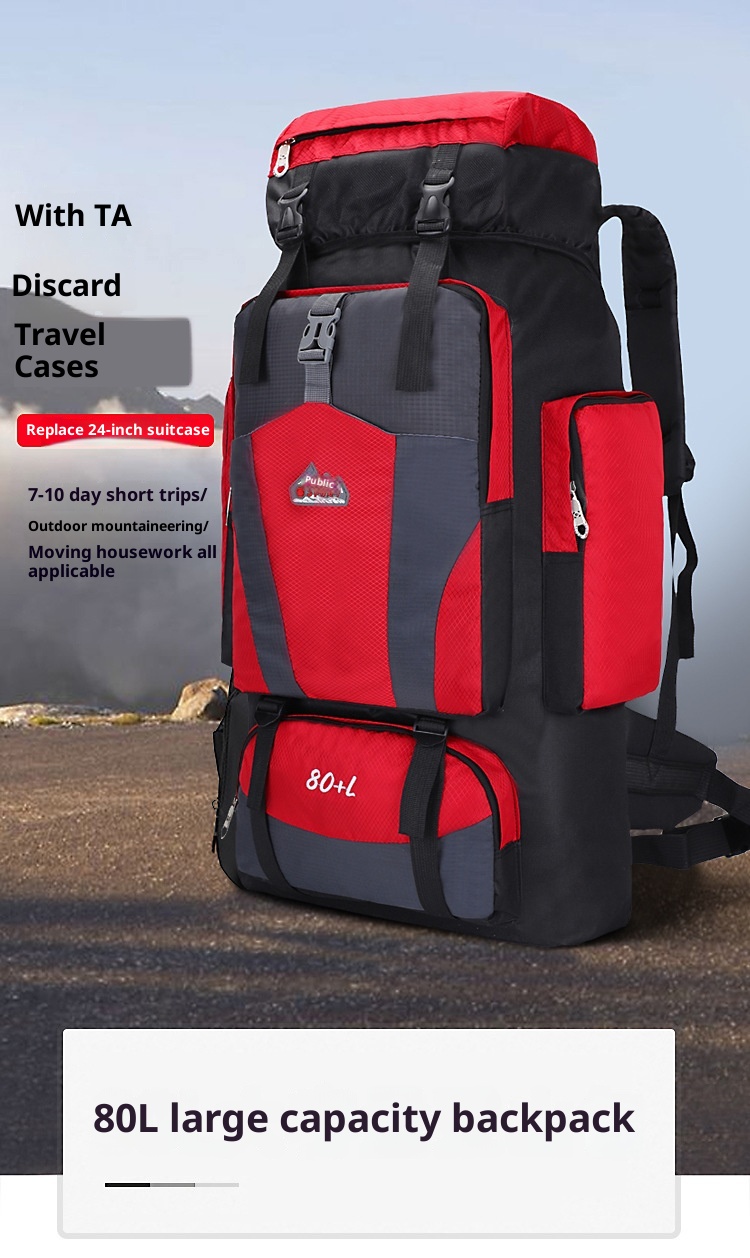 ActiveGo Nuovo zaino da 80 litri per escursioni all'aperto, grande capacità, per uomini e donne, per trekking, sport, tempo libero, viaggi_voghion.com