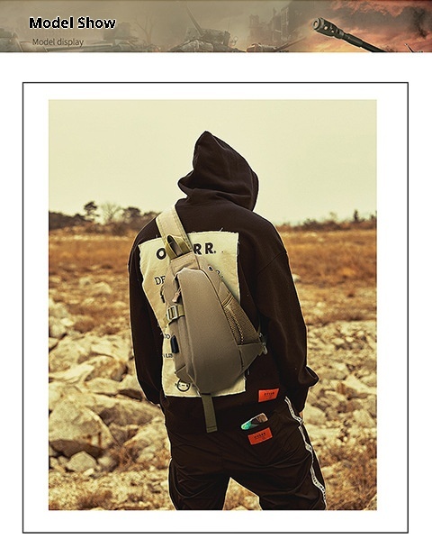 ActiveGo Cross-Border Men's Backpack Large Capacity Travel Shoulder Tactical Chest Laptop Cycling Hiking Bag_voghion.com