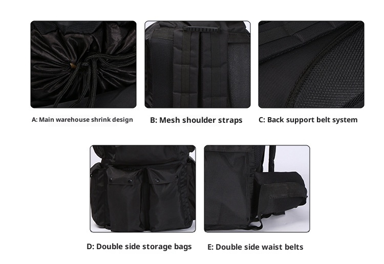 Sac à dos multifonctionnel de voyage léger ActiveGo Outdoor Sports Mountaineering pour homme, grande capacité, idéal pour l'école_voghion.com