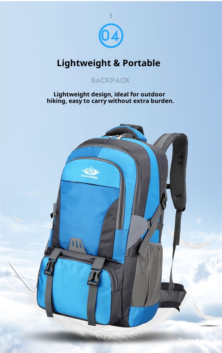 ActiveGo Outdoor Hiking Double Shoulder Men's Travel Bag Large Capacity Women's Lightweight Trekking Backpack_voghion.com