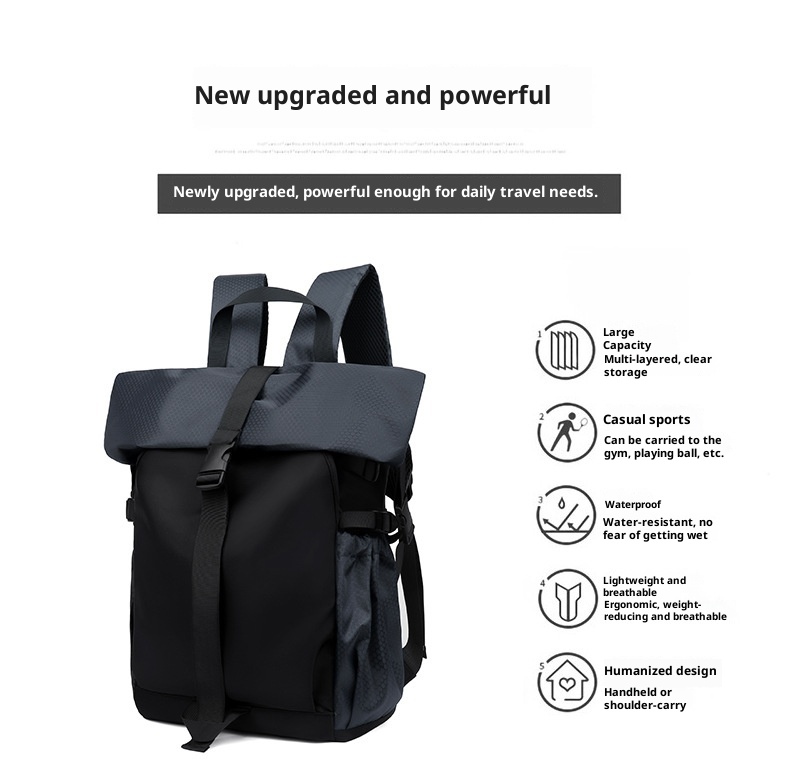 Zaino sportivo ActiveGo per alpinismo, ciclismo, escursionismo, grande capacità, leggero, da viaggio, per lavoro, computer_voghion.com