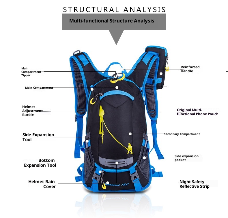 ActiveGo Warneheim Cross-Border New Model Cycling Bag Outdoor Hiking Large Capacity Water-Resistant Bicycle Backpack_voghion.com