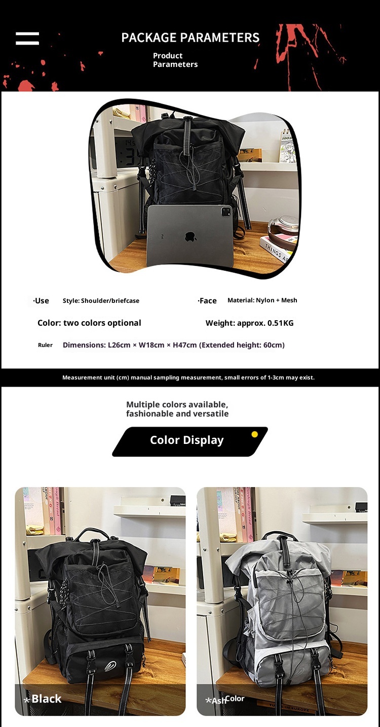 ActiveGo Outdoor Sports Hiking Large Capacity Lightweight Trekking Travel Men's Work Backpack Double Shoulder Student School Bag_voghion.com