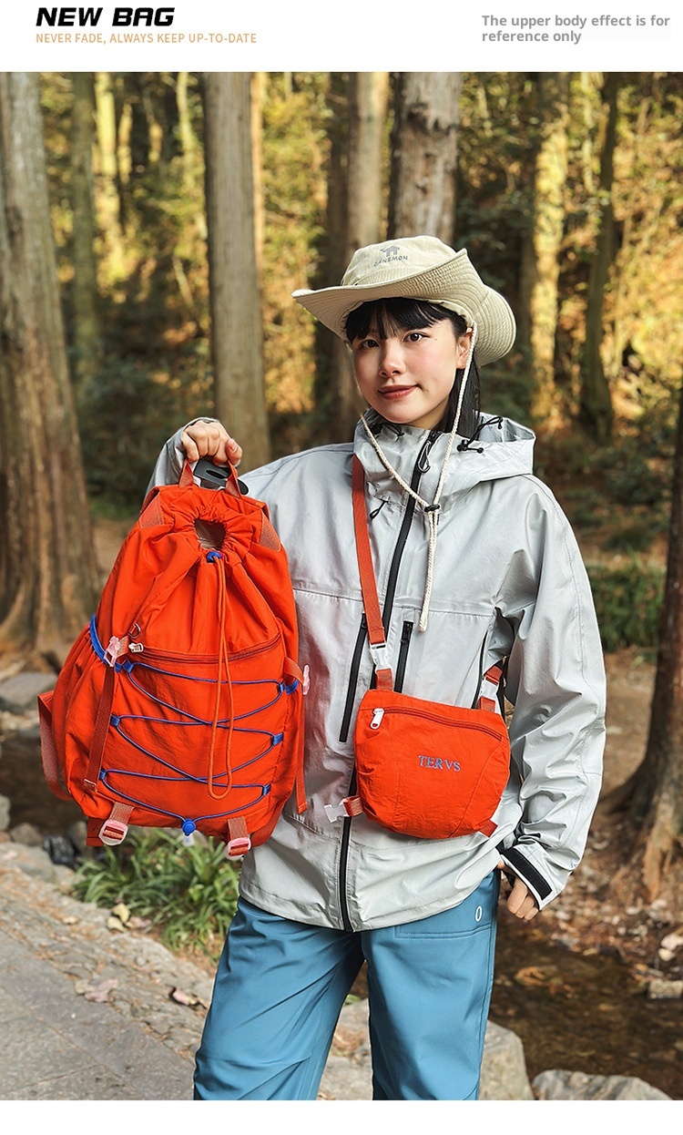 ActiveGo Cross-border Lightweight Men's Drawstring Large Capacity Outdoor Travel Backpack, Women's College Student Backpack_voghion.com