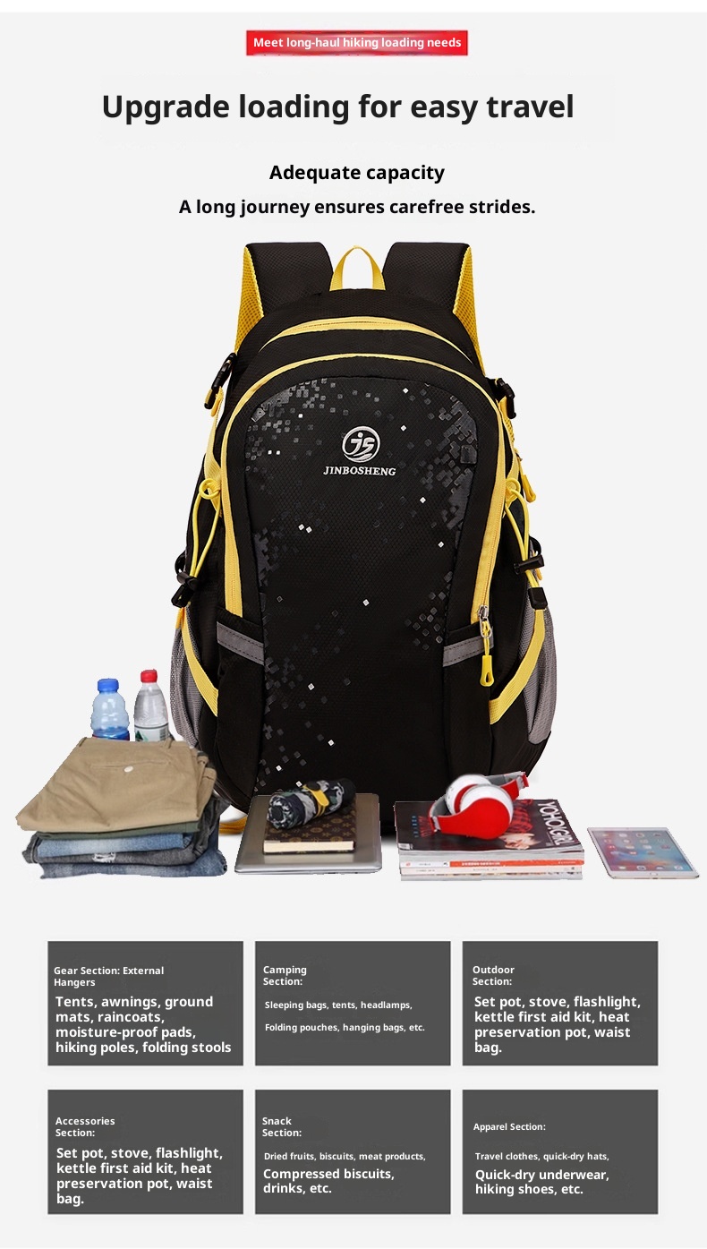 ActiveGo Cross-border Large Capacity Men Outdoor Hiking Mountaineering Bag Sports Leisure Travel Backpack For Women Breathable_voghion.com