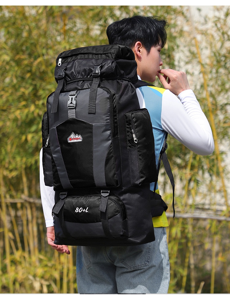 ActiveGo Nuovo zaino da 80 litri per escursioni all'aperto, grande capacità, per uomini e donne, per trekking, sport, tempo libero, viaggi_voghion.com