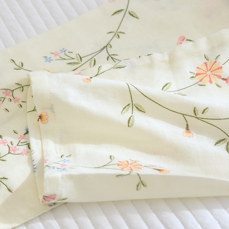 ChicShe, nuovo pigiama da donna in garza a doppio strato, con maniche sottili e pantaloni lunghi, stile giapponese, cardigan in cotone, set da casa primaverile ed estivo_voghion.com