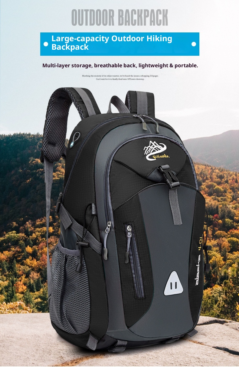 ActiveGo Foreign Trade New Multifunctional Hiking For Men Outdoor Trekking Large Capacity Travel Bag USB Charging Casual Backpack_voghion.com