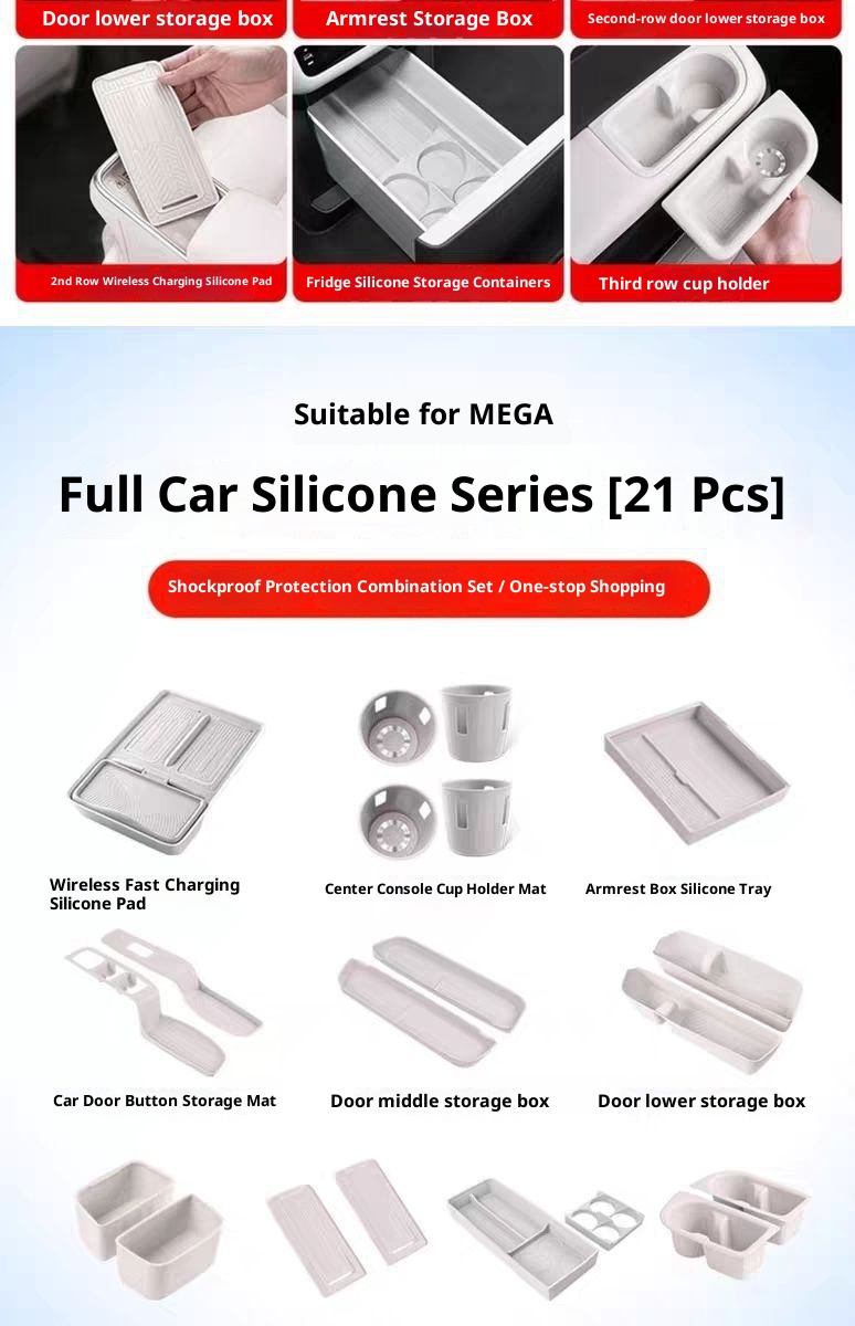 25 modelli Ideal MEGA Home/Set di tappetini in silicone ultra modificati speciali per interni auto completi_voghion.com