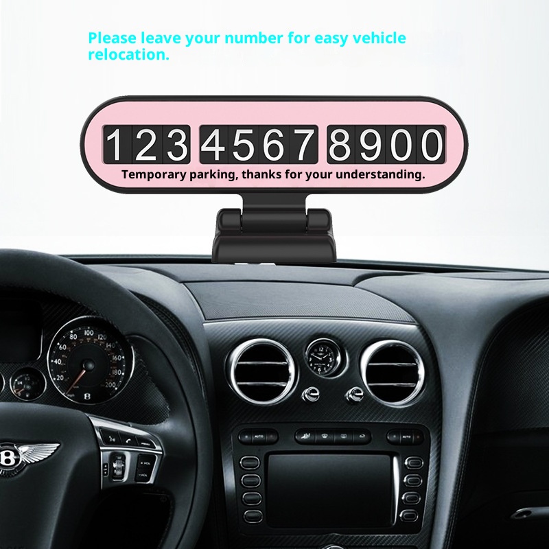 Interior Decoration Temporary Parking Sign Phone Number Move Dashboard Electric Car_voghion.com