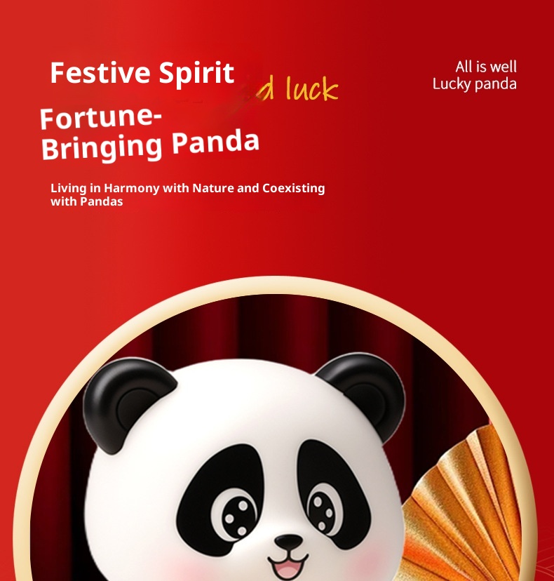 Panda portafortuna solare di tendenza transfrontaliera, decorazione per interni auto, regalo creativo alla moda per la casa_voghion.com
