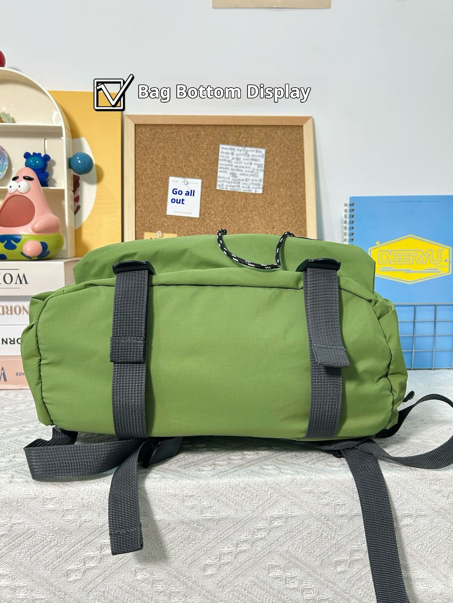 ActiveGo Lightweight Casual Travel Men's Drawstring Bag Women's Outdoor Sports Hiking Large Capacity Pleated Backpack_voghion.com