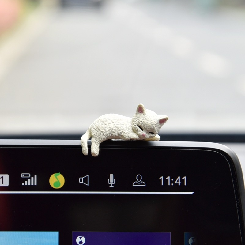 Niedliche Katzenornament-Kreation, trendige Armaturenbrettdekoration für den Autoinnenraum_voghion.com