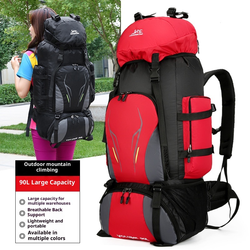 Zaino da viaggio unisex ActiveGo da 90 litri, grande capacità, per campeggio, escursionismo_voghion.com