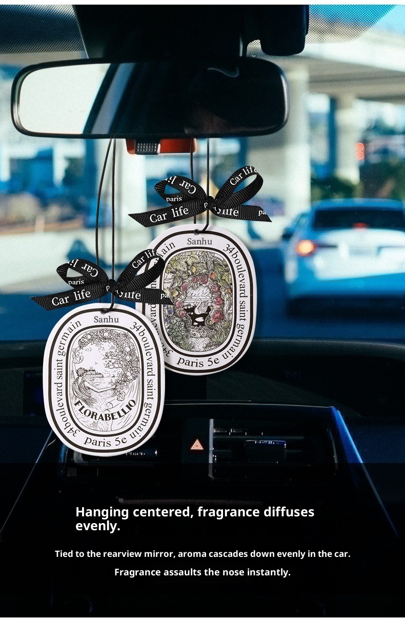 Deodorante per ambienti, accessori profumati, rimozione degli odori degli interni dell'auto, 11 pastiglie profumate decorative e fresche da appendere a lunga durata_voghion.com