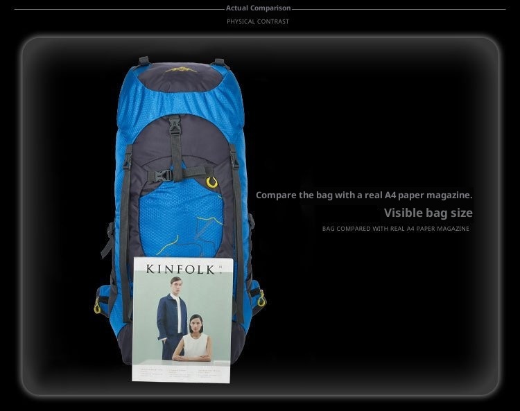 Sac à dos ActiveGo Outdoor Mountaineering pour hommes et femmes, grande capacité, léger et imperméable, idéal pour la randonnée et les voyages._voghion.com