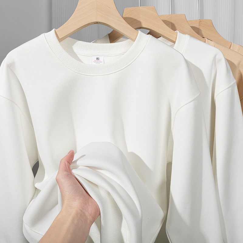 Ragazzo Ragazzo Morbido e Confortevole! Felpa da uomo con scollo tondo e spalle cadenti in pile di cotone pesante da 420 g, maglietta base personalizzata per l'autunno_voghion.com