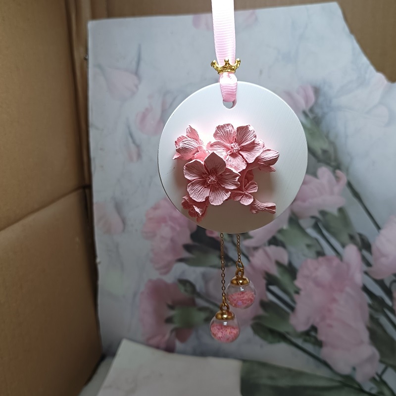 Car Rearview Mirror Hanin Frarance Piece Decor Wardrobe Diffuser Stone Two-tone Pendant Swan Air Vent Ornament_voghion.com