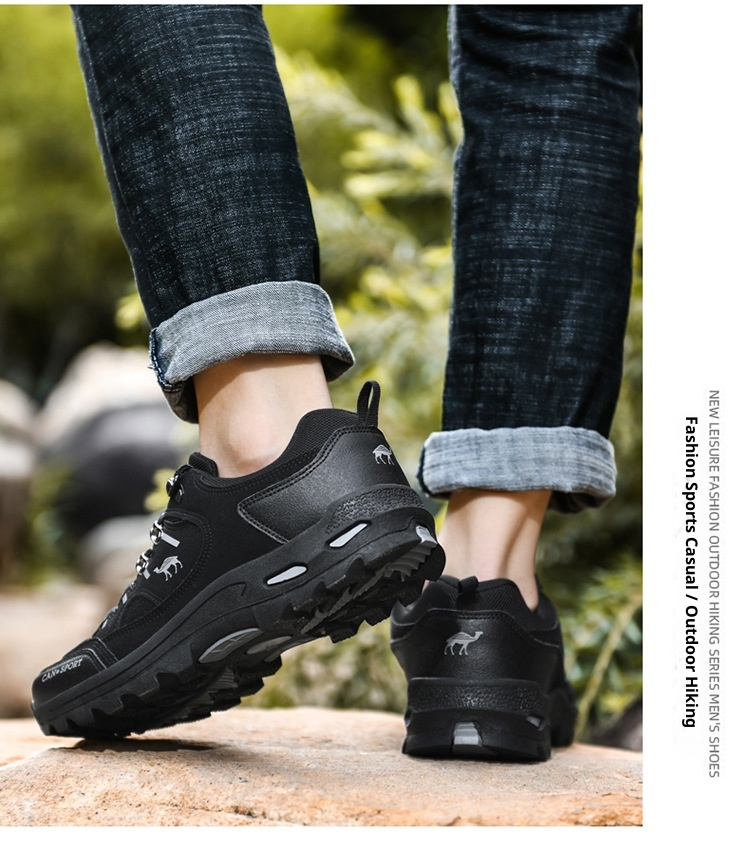 ActiveGo Cross-Border Plus Size Couple Autumn Winter Men's Fashion Outdoor Hik Low-Top Lace-Up Casual Trekk Shoes_voghion.com