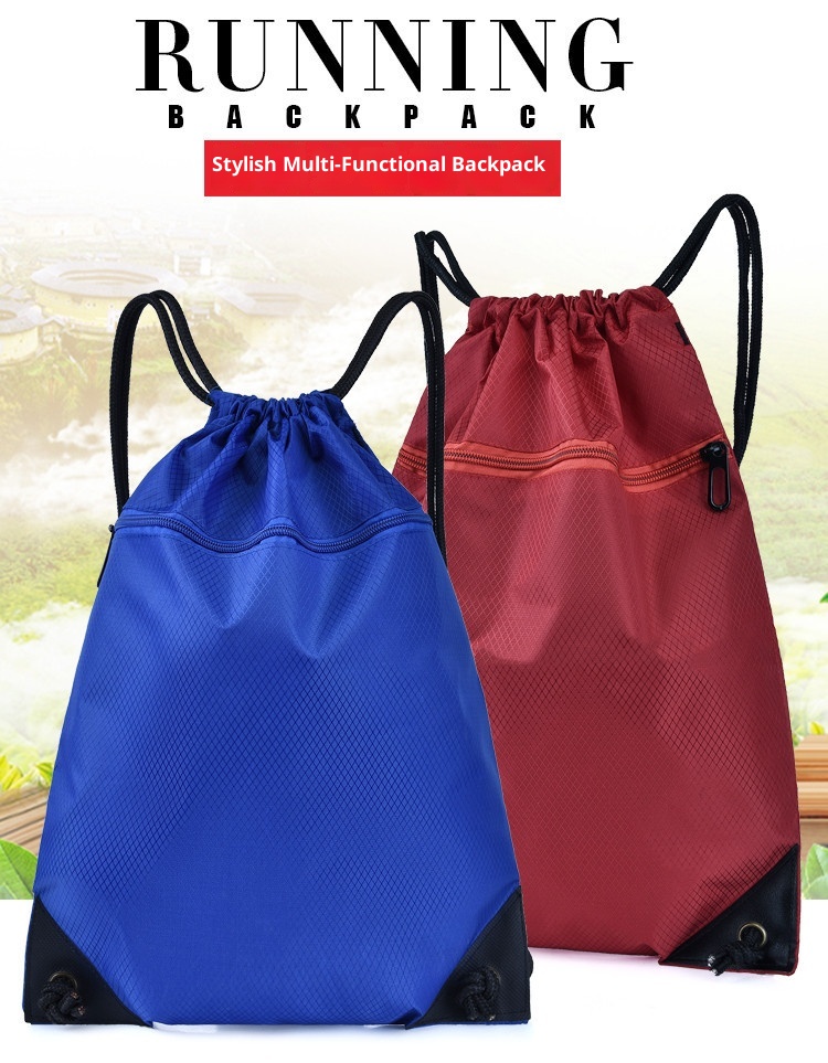 ActiveGo New Simple Pocket Backpack For Men And Women, Casual Travel Backpack, Lare Capacity Drawstrin Gym Sports Basketball_voghion.com