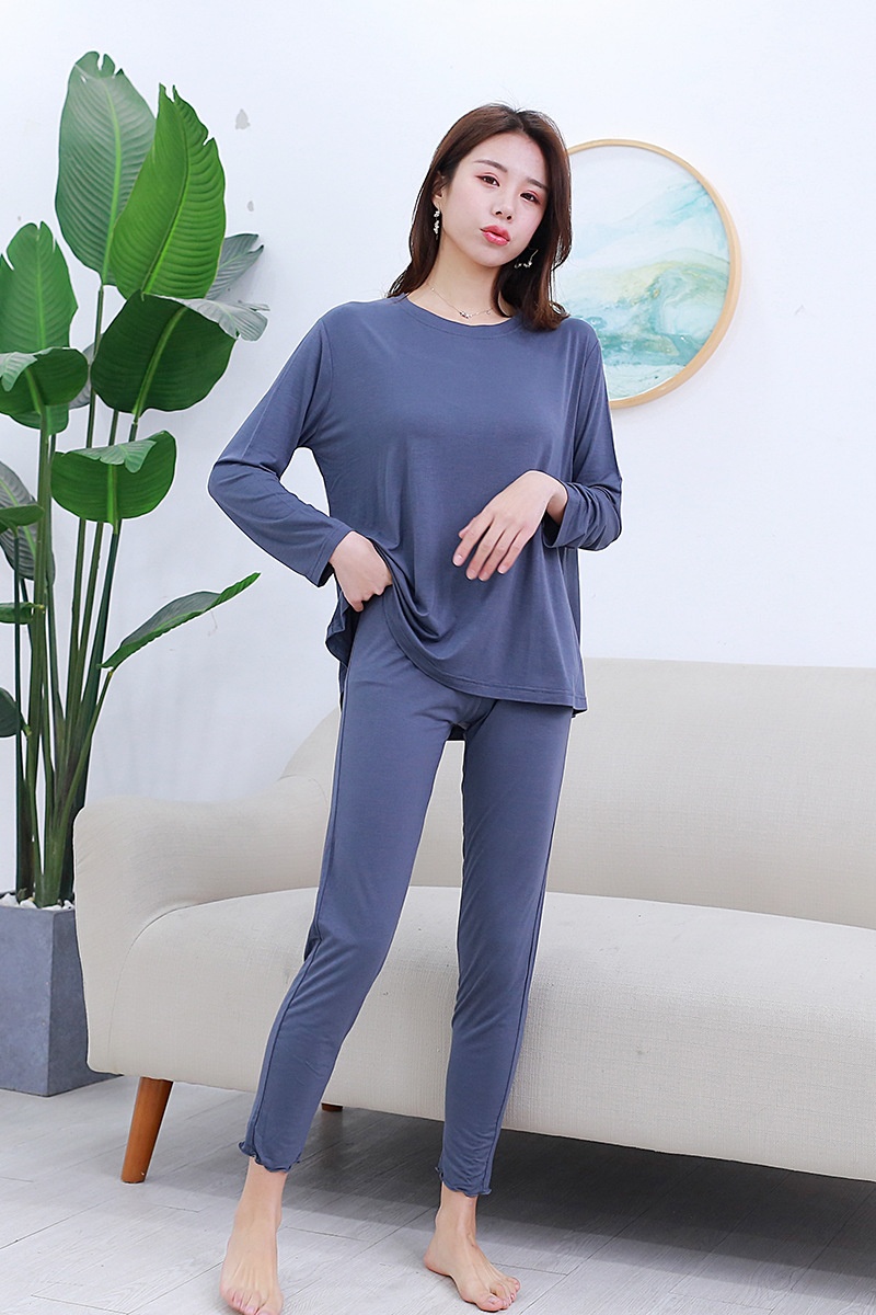 ChicShe Damen-Pyjama Herbst Langarm Locker Modal Koreanischer Stil Plus Size Winter Homewear Set Sommer Stillen Umstandsmode_voghion.com