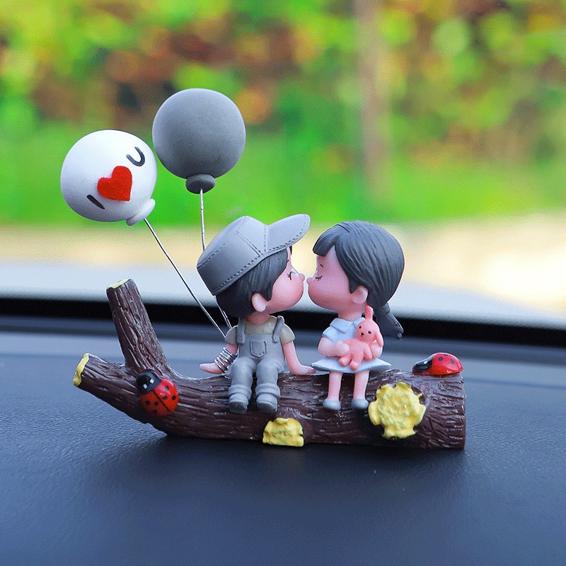 Little Deng Little Deng New Cute Tree Branch Couple Car Interior Cartoon Dashboard Balloon Decoration_voghion.com