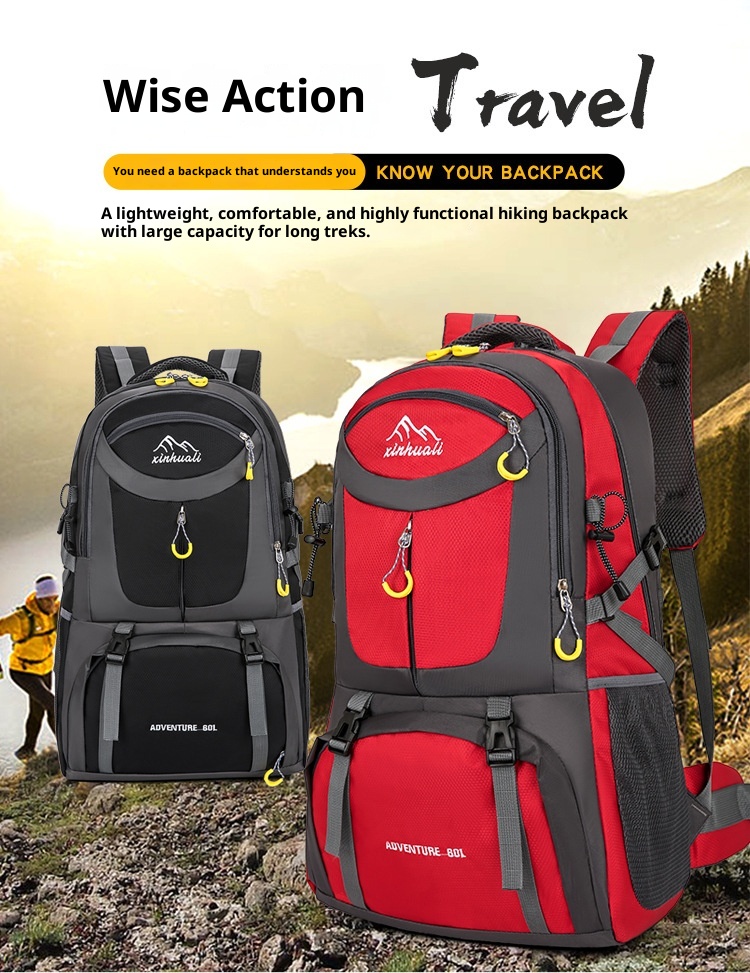 ActiveGo Outdoor Capacity Hiking Waterproof Wear-resistant Travel Bag Large Multifunctional Trekking Luggage Backpack Off-road_voghion.com