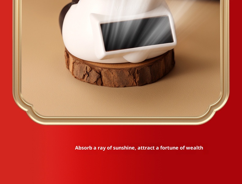 Panda portafortuna solare di tendenza transfrontaliera, decorazione per interni auto, regalo creativo alla moda per la casa_voghion.com