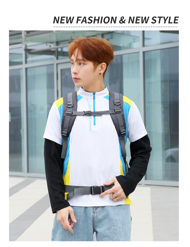 ActiveGo Outdoor Hiking Double Shoulder Men's Travel Bag Large Capacity Women's Lightweight Trekking Backpack_voghion.com