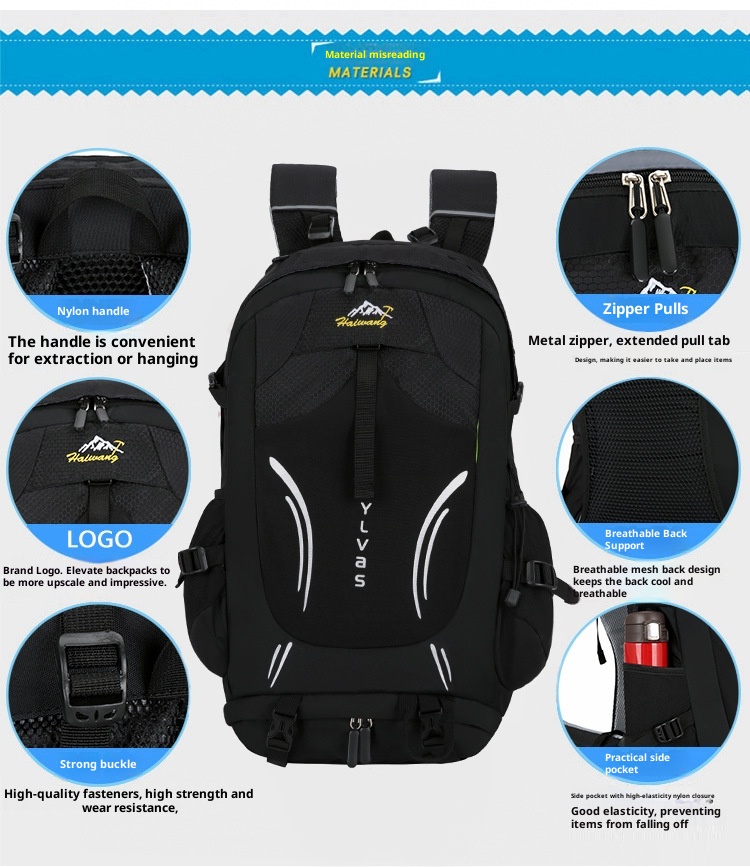 ActiveGo Outdoor Hiking Suspension Men 37L Large Capacity Lightweight Backpack Women Trekking Travel Waterproof Tourist Bag_voghion.com