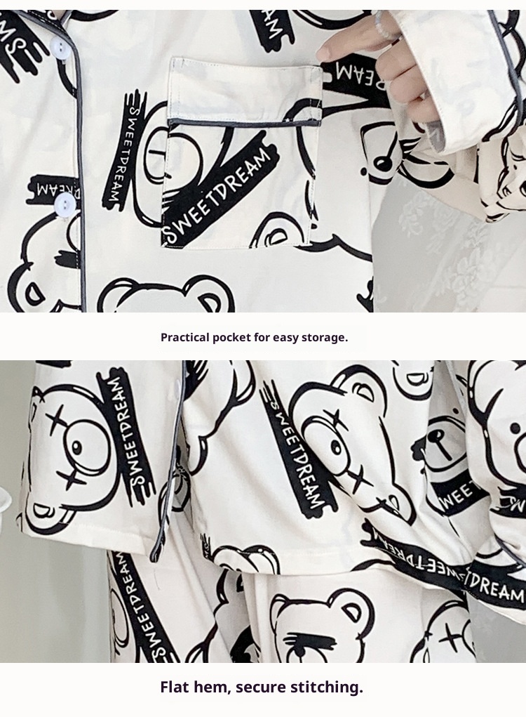 ChicShe Cross-Border Women's Pajamas Spring Long Sleeve 2024 New Autumn And Winter Plus Size Thin Loose Cardigan Loungewear_voghion.com