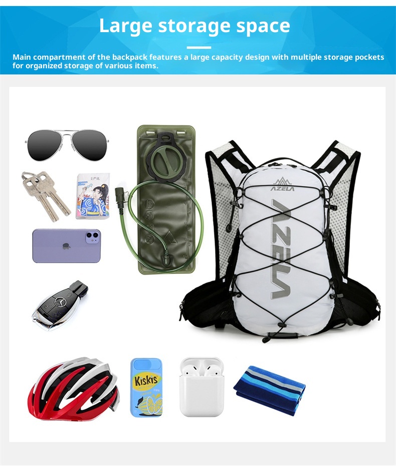 ActiveGo Azera Atmungsaktiver Sportrucksack mit großem Fassungsvermögen, geeignet für Bergsteigen, Offroad-Radfahren, Cross-Border-Marathon und als Trinkrucksack_voghion.com