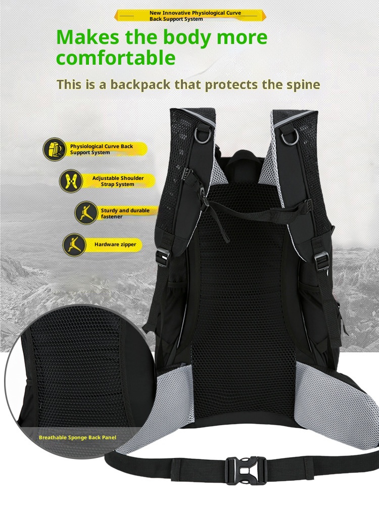 ActiveGo Outdoor Hiking Suspension Men 37L Large Capacity Lightweight Backpack Women Trekking Travel Waterproof Tourist Bag_voghion.com