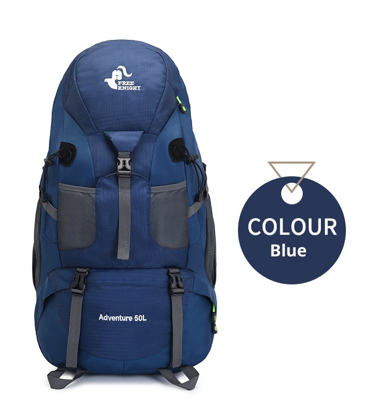 Zaino da alpinismo professionale ActiveGo da 50 litri, sportivo, unisex, di grande capacità, leggero, per escursionismo, arrampicata, viaggio_voghion.com