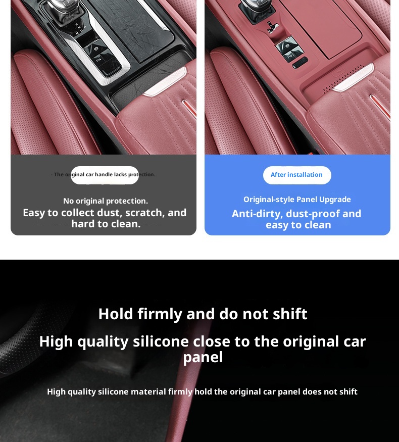 23-25 Models Hongqi H5 Central Control Panel Silicone Pad H6 Static Cling Anti-Slip Shock Absorption Car_voghion.com