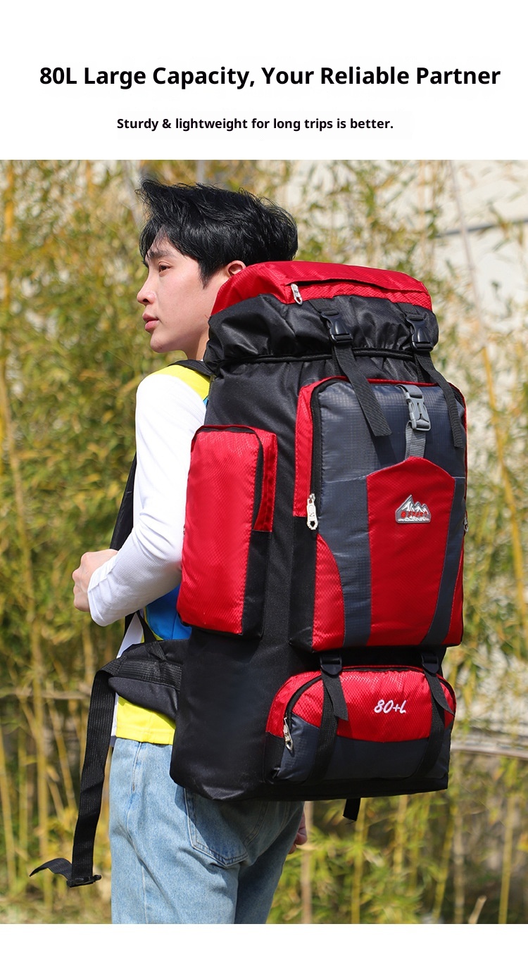 ActiveGo Nuovo zaino da 80 litri per escursioni all'aperto, grande capacità, per uomini e donne, per trekking, sport, tempo libero, viaggi_voghion.com