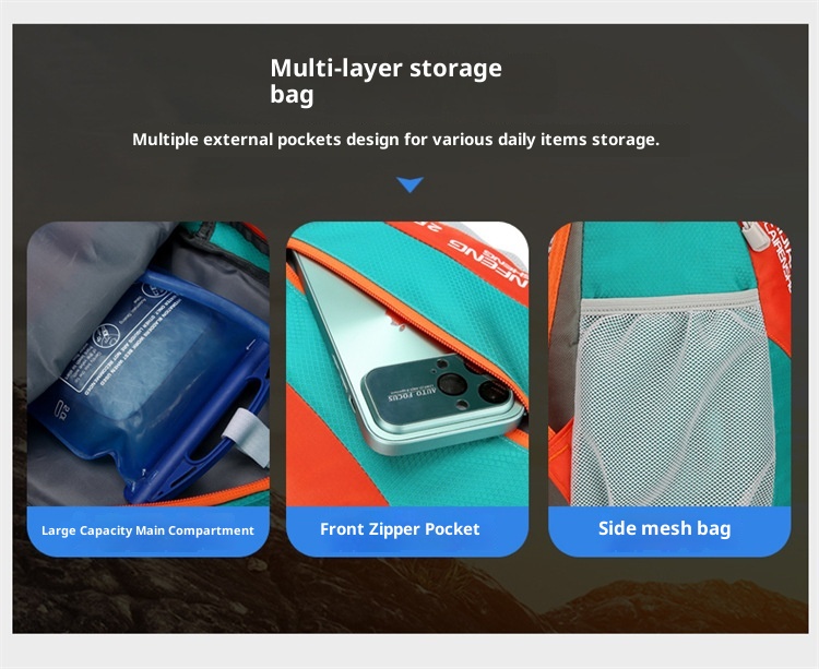 ActiveGo 2025 New Cross-Border Water-Resistant Hiking Multi-Functional Sports Travel Backpack Large Capacity Outdoor Double_voghion.com