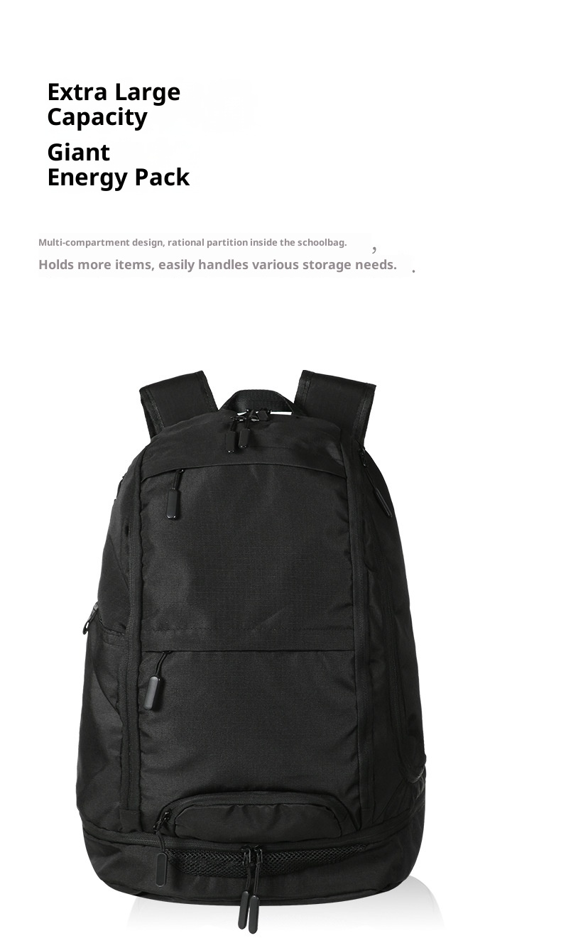 ActiveGo Large Capacity Travel Dry Wet Separation Outdoor Sports Fitness Men Basketball Backpack Football Bag Independent Shoe_voghion.com
