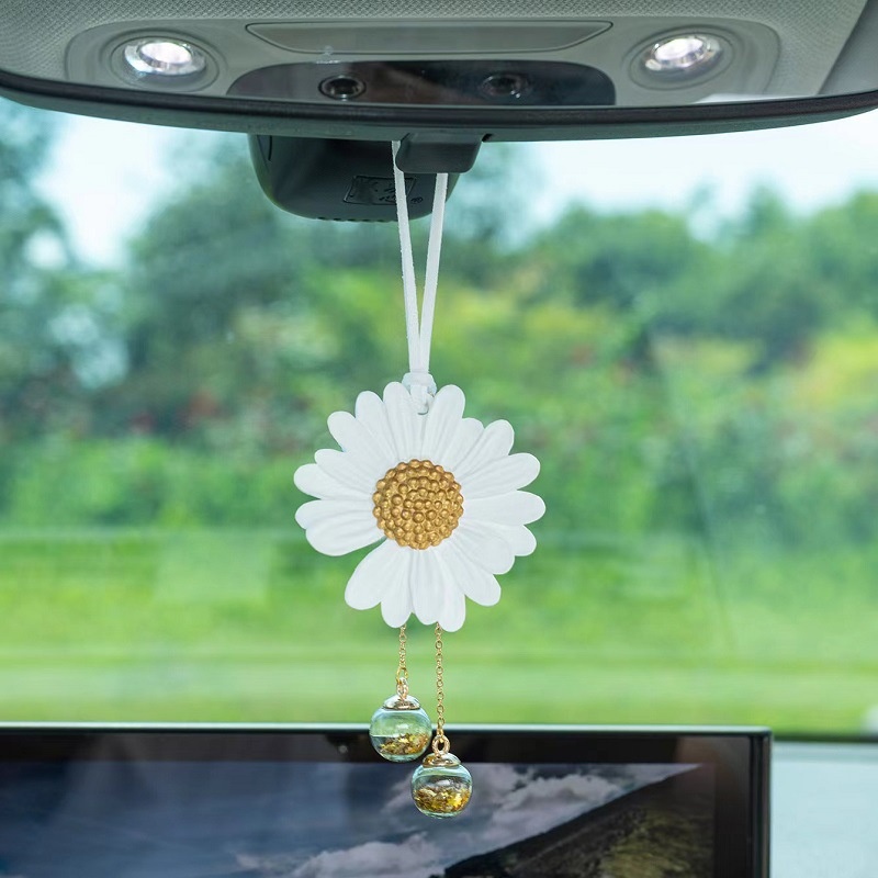 Car Rearview Mirror Hanin Frarance Piece Decor Wardrobe Diffuser Stone Two-tone Pendant Swan Air Vent Ornament_voghion.com