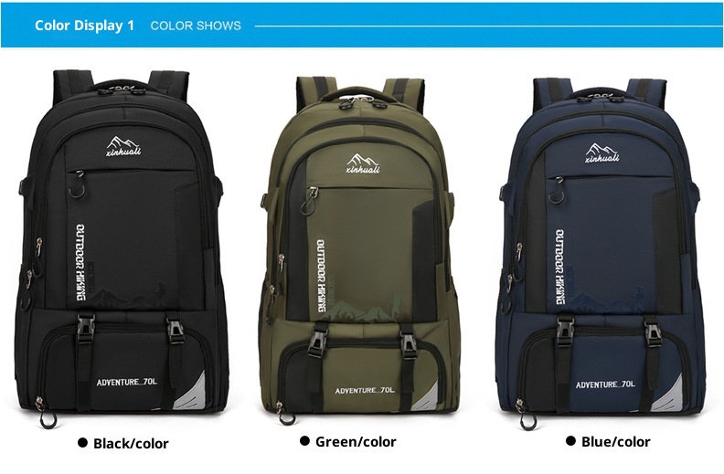 Zaino da uomo ActiveGo Cross-Border Hiking Travel con doppia tracolla, borsa sportiva da esterno, 70 litri, grande capacità_voghion.com