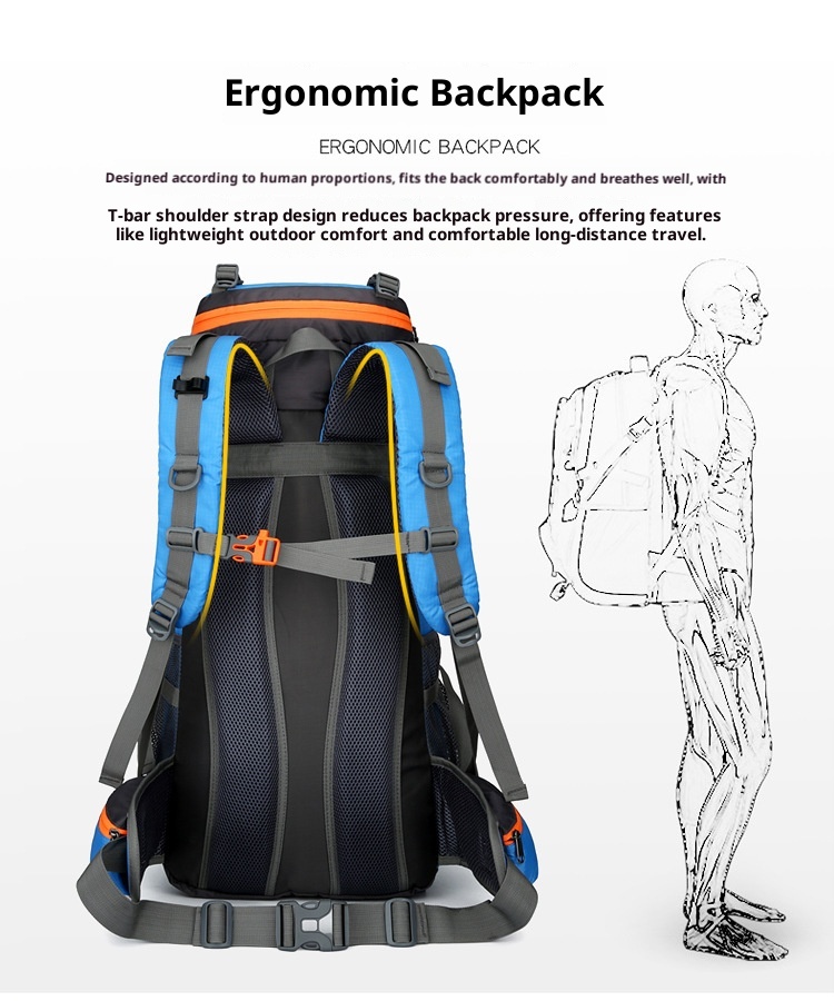 Sac à dos de randonnée ActiveGo Outdoor grande capacité pour hommes et femmes, idéal pour les voyages et le rangement. Vente en gros._voghion.com